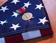 American Flag and Medal
